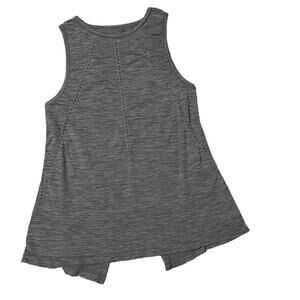 Athleta Foothill Heathered Grey Split Back Tank Top Size XS